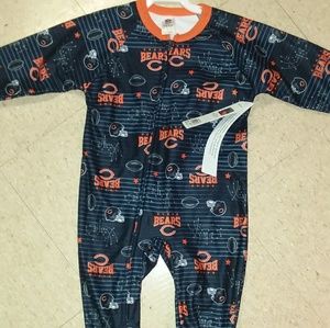 3T Chicago Bears Footie Pjs